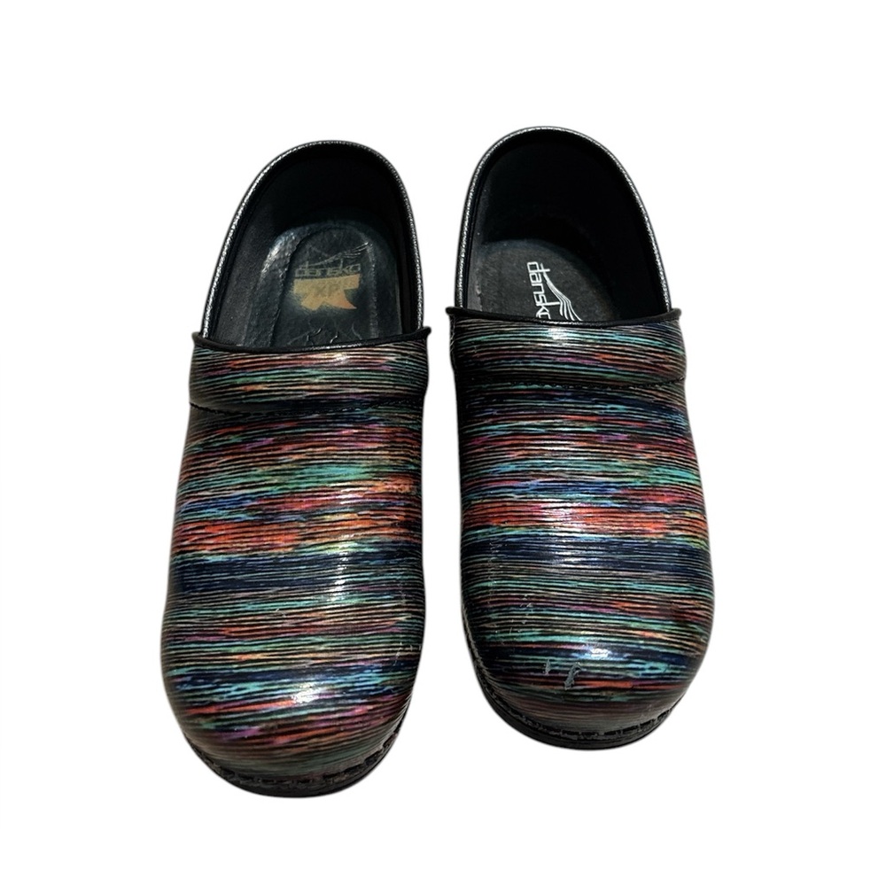 Dansko Colorful Striped Clogs size 4 1/2-5